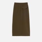 Gonna lunga utility tessuto fluido<BR/><BR/> 104190A18E X93 PINKO Verde-amazzonia 