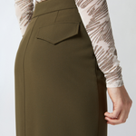 Gonna lunga utility tessuto fluido<BR/><BR/> 104190A18E X93 PINKO Verde-amazzonia 