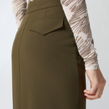 Gonna lunga utility tessuto fluido<BR/><BR/> 104190A18E X93 PINKO Verde-amazzonia 