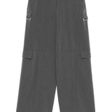 Pantaloni cargo fluidi a gamba ampia 104480A18E I72 PINKO Grigio 