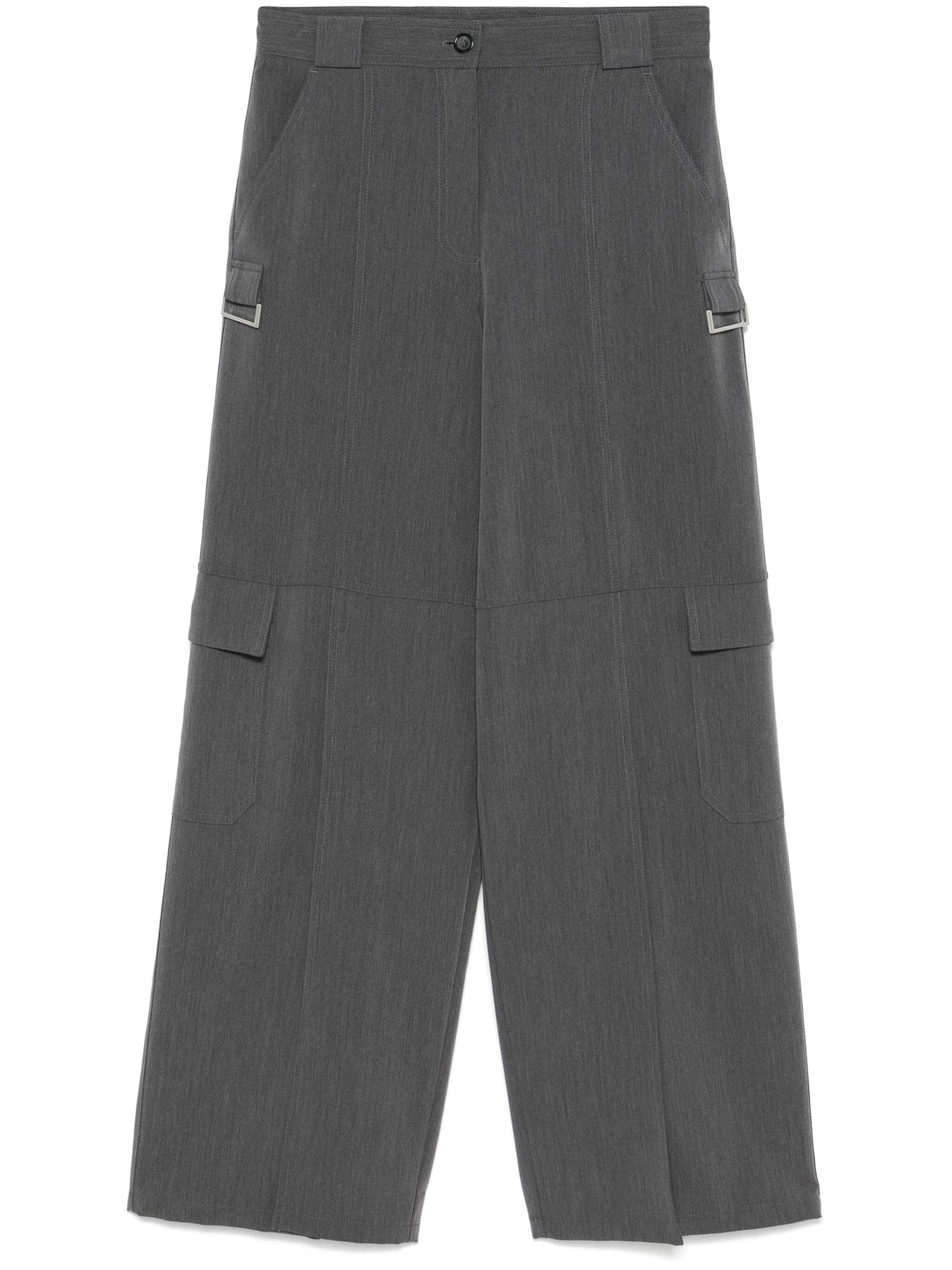 Pantaloni cargo fluidi a gamba ampia 104480A18E I72 PINKO Grigio 