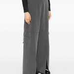 Pantaloni cargo fluidi a gamba ampia 104480A18E I72 PINKO Grigio 