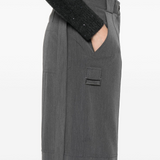 Pantaloni cargo fluidi a gamba ampia 104480A18E I72 PINKO Grigio 