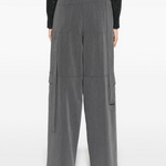 Pantaloni cargo fluidi a gamba ampia 104480A18E I72 PINKO Grigio 