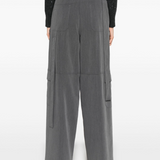 Pantaloni cargo fluidi a gamba ampia 104480A18E I72 PINKO Grigio 