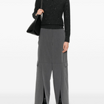 Pantaloni cargo fluidi a gamba ampia 104480A18E I72 PINKO Grigio 