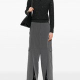 Pantaloni cargo fluidi a gamba ampia 104480A18E I72 PINKO Grigio 