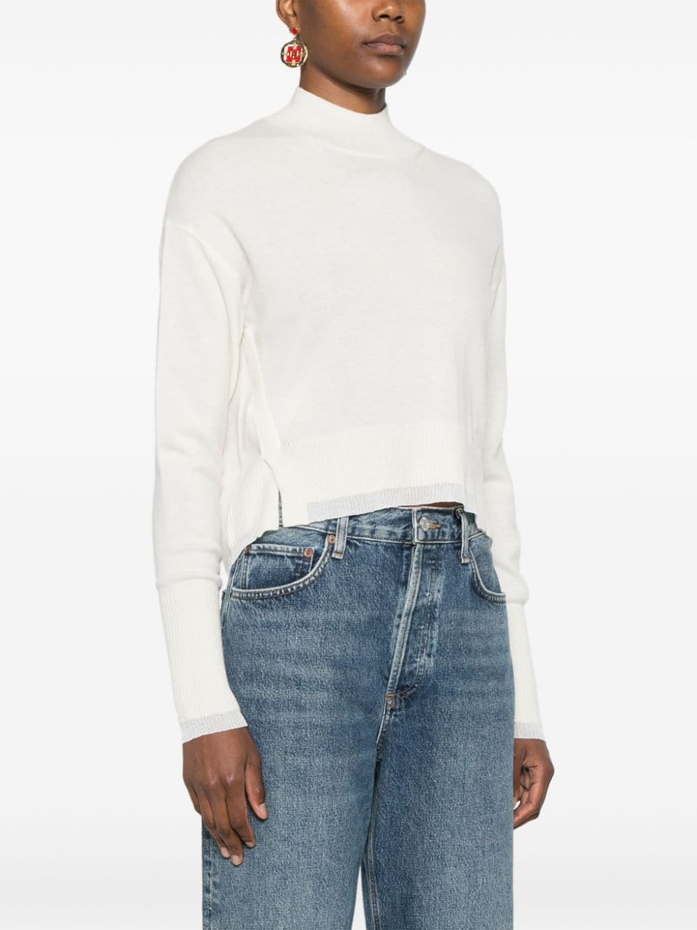 Maglia asimemetrica 104553A235 Z06 PINKO White 
