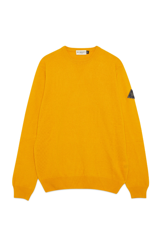 Maglia in lana girocollo RRU502 CC53 0199 ROY ROGER'S Curcuma 