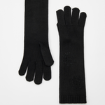 Guanti in lana con paillettes 242TO5530 00006 TWIN SET Black 