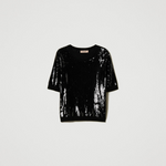 Maglia con ricamo in full paillettes 242TT3141 00006 TWIN SET Nero 