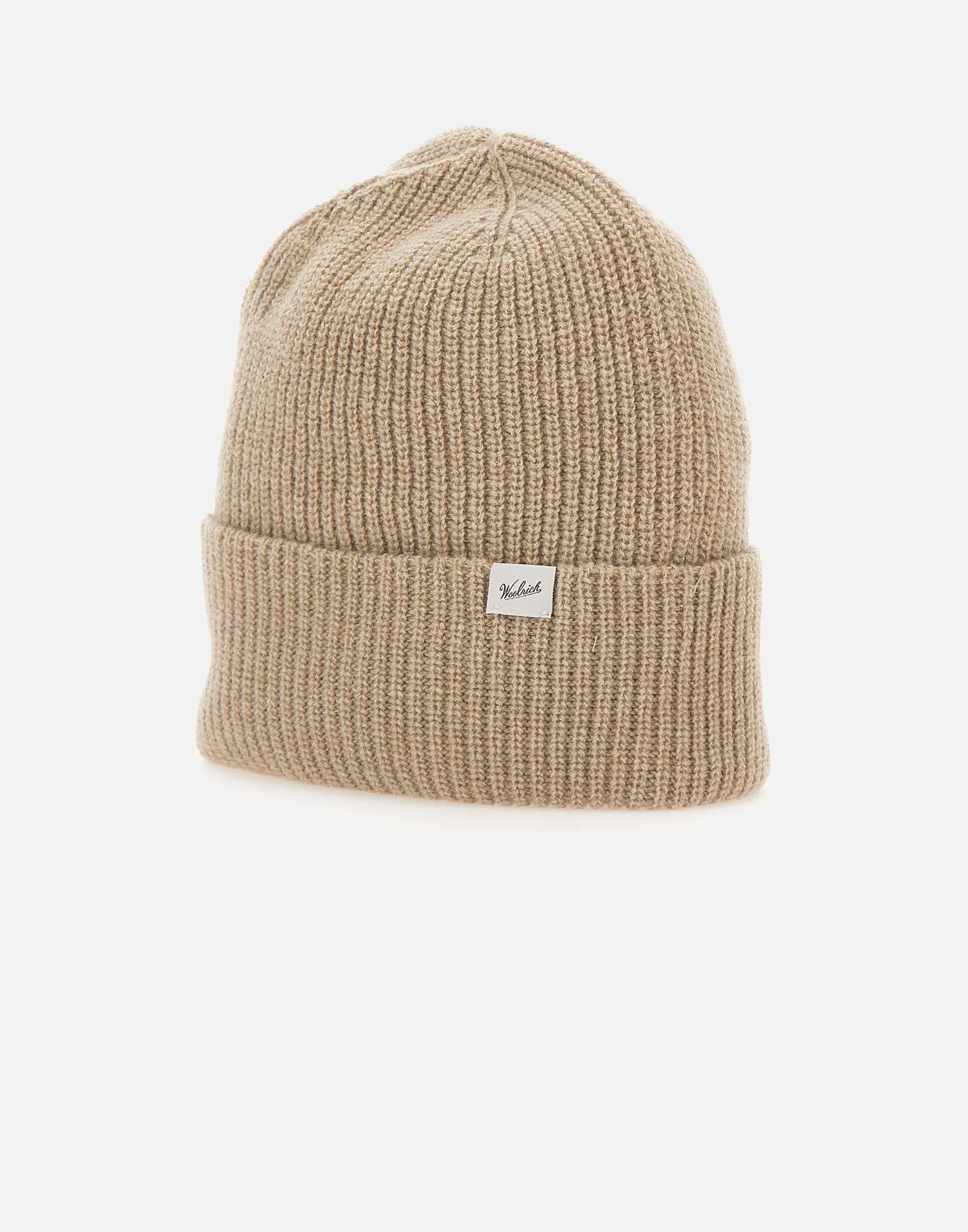 Berretto in misto lana vergine CFWOAC0331MRUF0659 8925 WOOLRICH Feather beige 