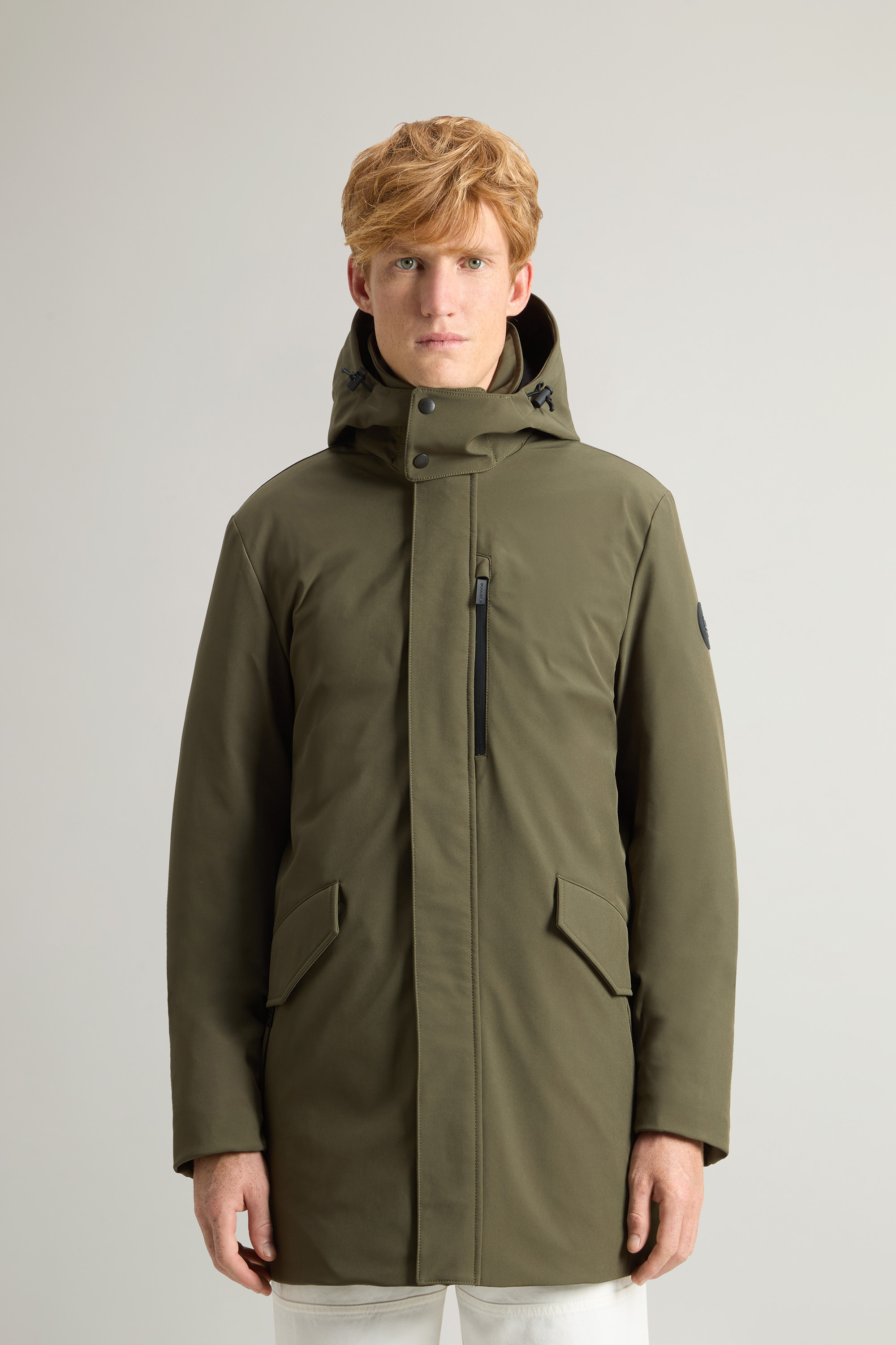Cappotto in Softshell CFWOOU0792MRUT3496 614 WOOLRICH Dark green 