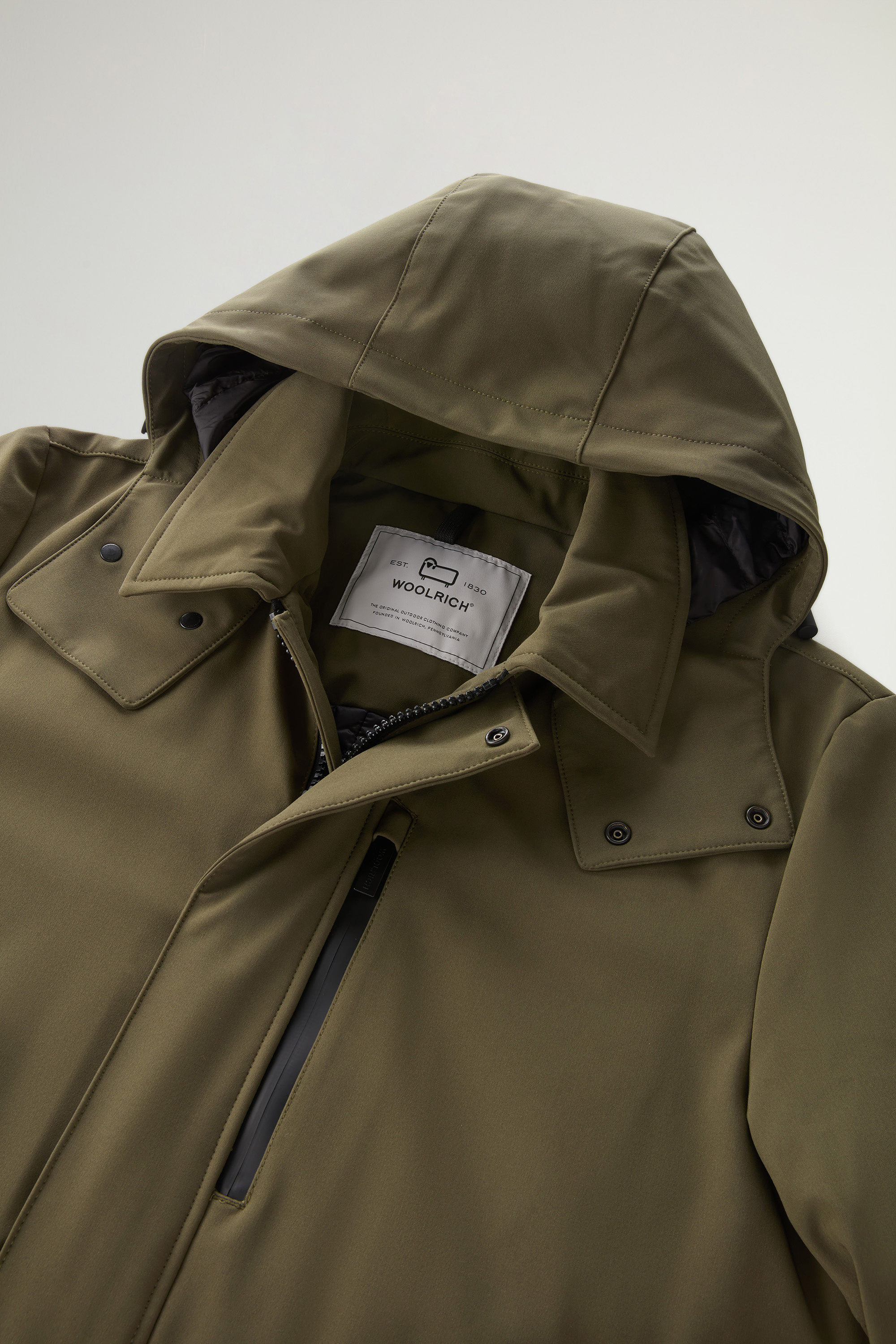 Cappotto in Softshell CFWOOU0792MRUT3496 614 WOOLRICH Dark green 
