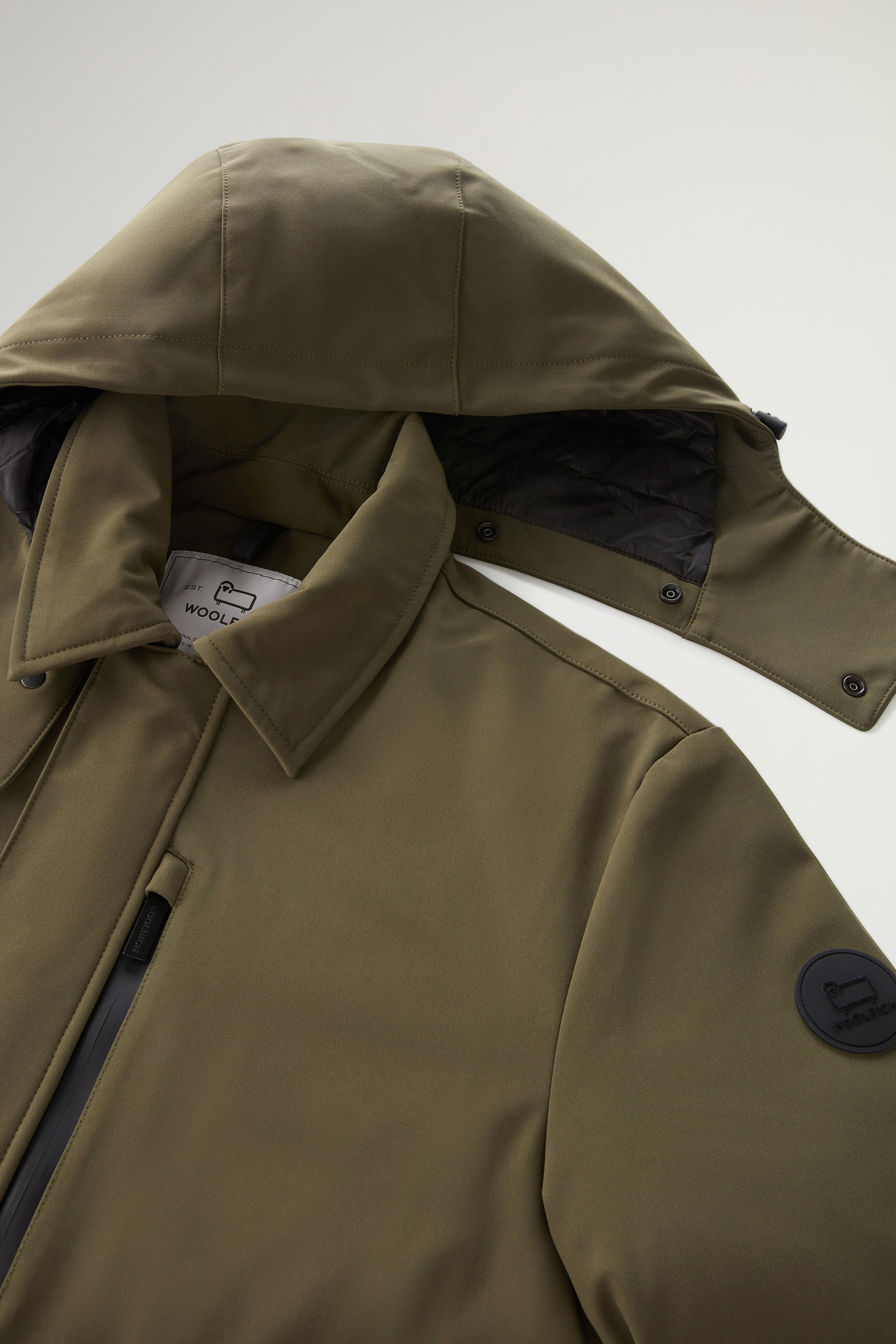 Cappotto in Softshell CFWOOU0792MRUT3496 614 WOOLRICH Dark green 