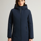 Parka in Softshell CFWWOU0889FRUT3496 3989 WOOLRICH Melton blue 