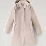 Trench in tessuto tecnico con cappuccio staccabile CFWWOU0890FRUT3496 7404 WOOLRICH Oxford tan 