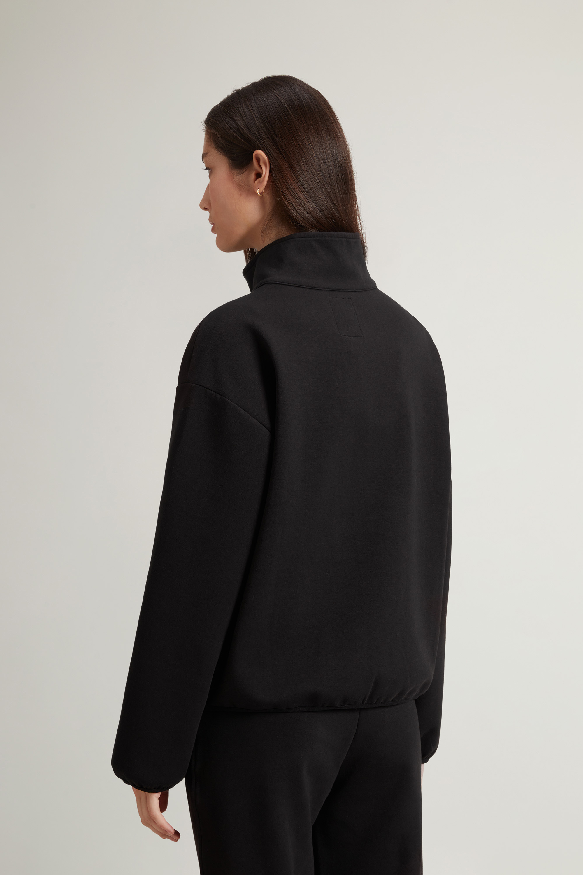 Felpa in misto cotone a collo alto CFWWSW0136FRUT3865 100 WOOLRICH Black 