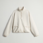 Felpa in misto cotone a collo alto CFWWSW0136FRUT3865 8743 WOOLRICH Milky cream 