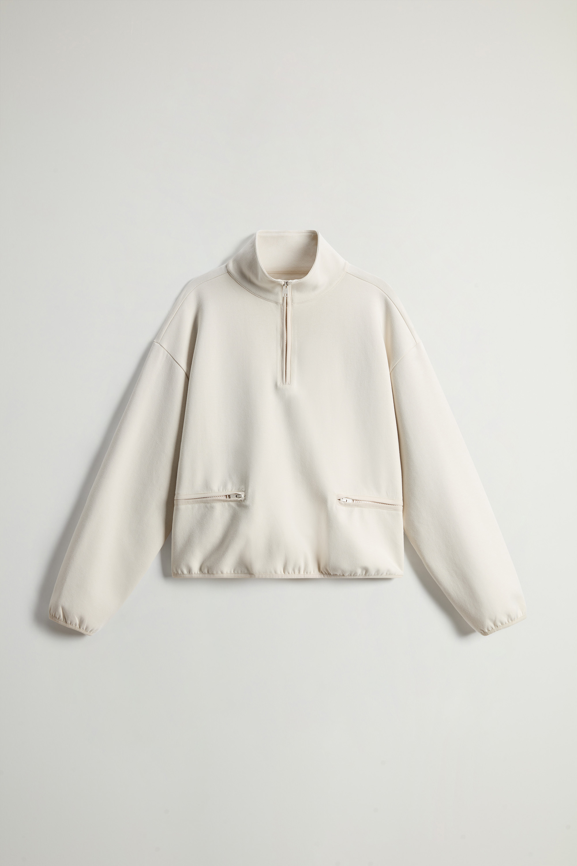Felpa in misto cotone a collo alto CFWWSW0136FRUT3865 8743 WOOLRICH Milky cream 