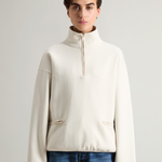 Felpa in misto cotone a collo alto CFWWSW0136FRUT3865 8743 WOOLRICH Milky cream 