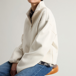 Felpa in misto cotone a collo alto CFWWSW0136FRUT3865 8743 WOOLRICH Milky cream 