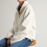 Felpa in misto cotone a collo alto CFWWSW0136FRUT3865 8743 WOOLRICH Milky cream 