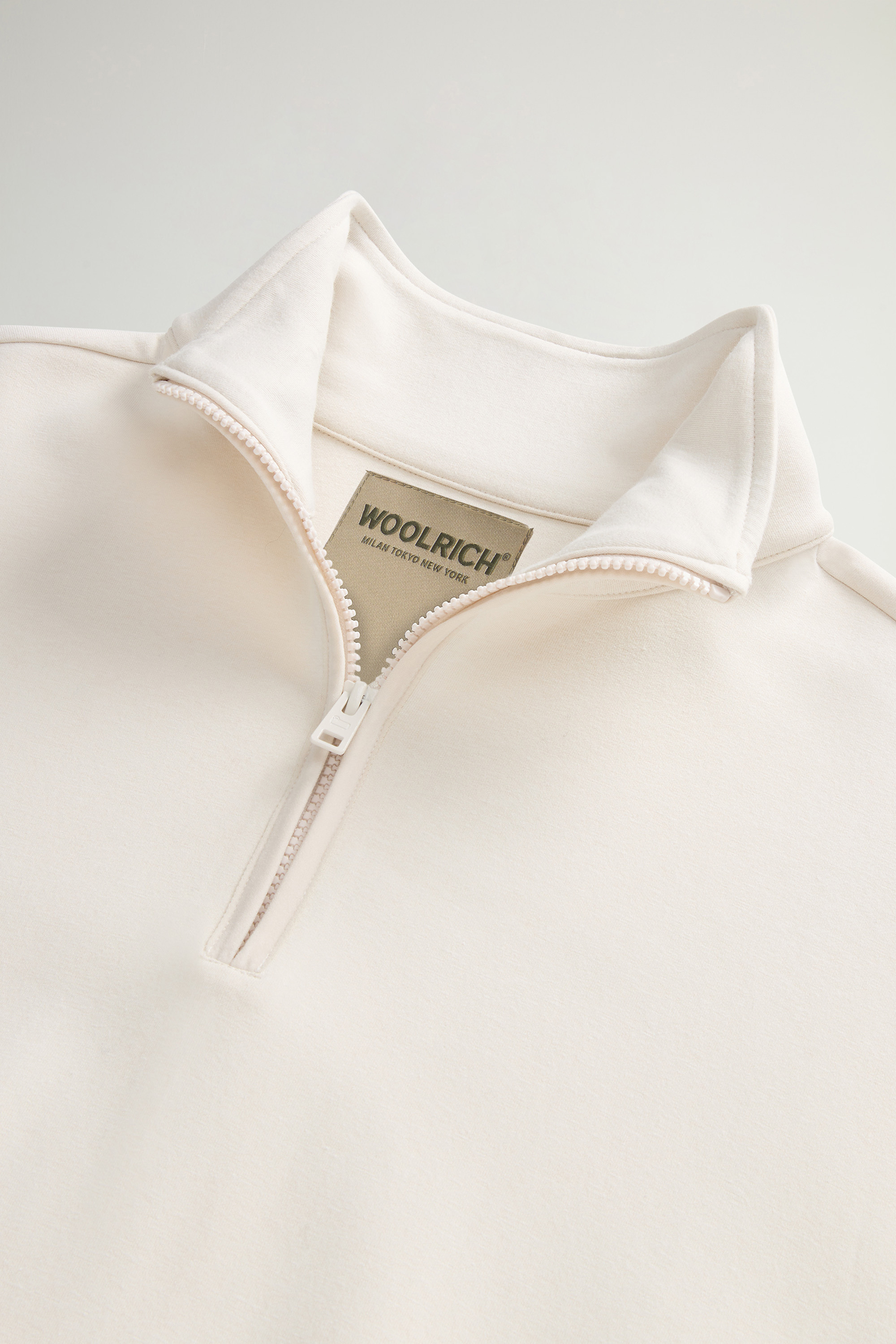 Felpa in misto cotone a collo alto CFWWSW0136FRUT3865 8743 WOOLRICH Milky cream 