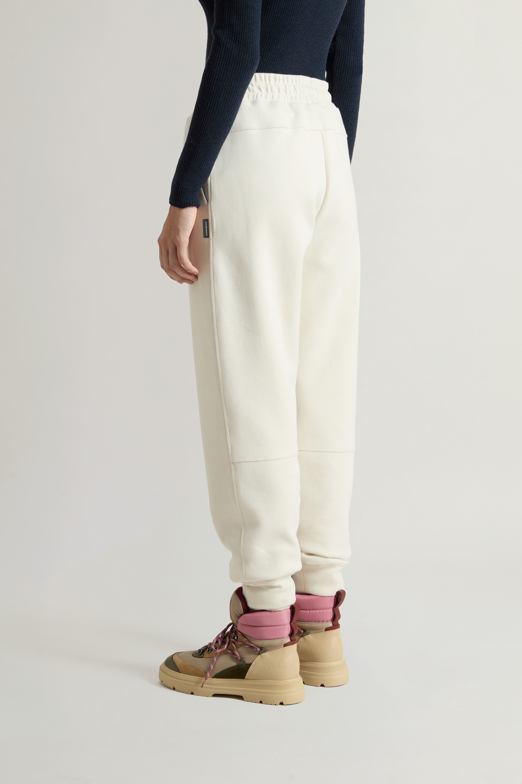 Pantaloni in misto cotone felpato CFWWTR0183FRUT3865 8743 WOOLRICH Milky cream 