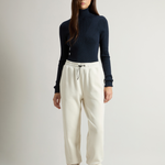 Pantaloni in misto cotone felpato CFWWTR0183FRUT3865 8743 WOOLRICH Milky cream 