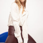 Camicia in jacquard chevron TEMPERATURA 1 Z06 PINKO White 