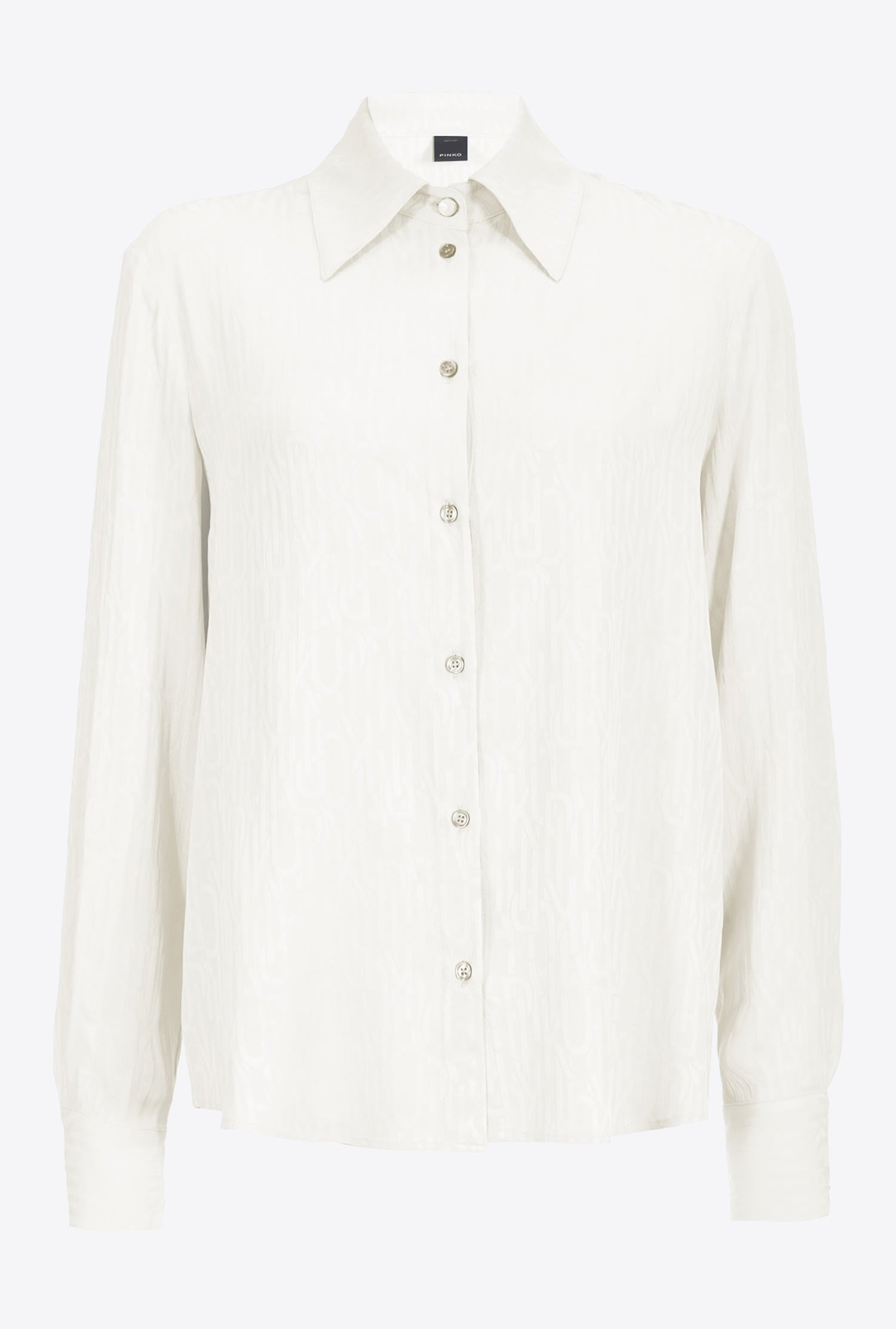 Camicia in jacquard chevron TEMPERATURA 1 Z06 PINKO White 