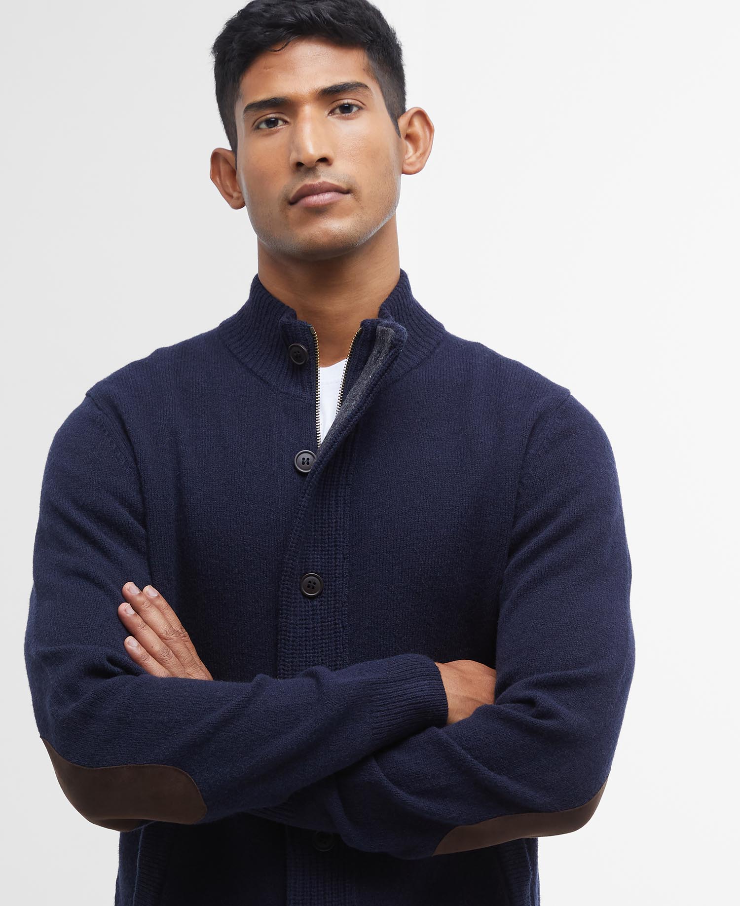 Maglione con zip MKN0731 MKN NY91 BARBOUR Navy 