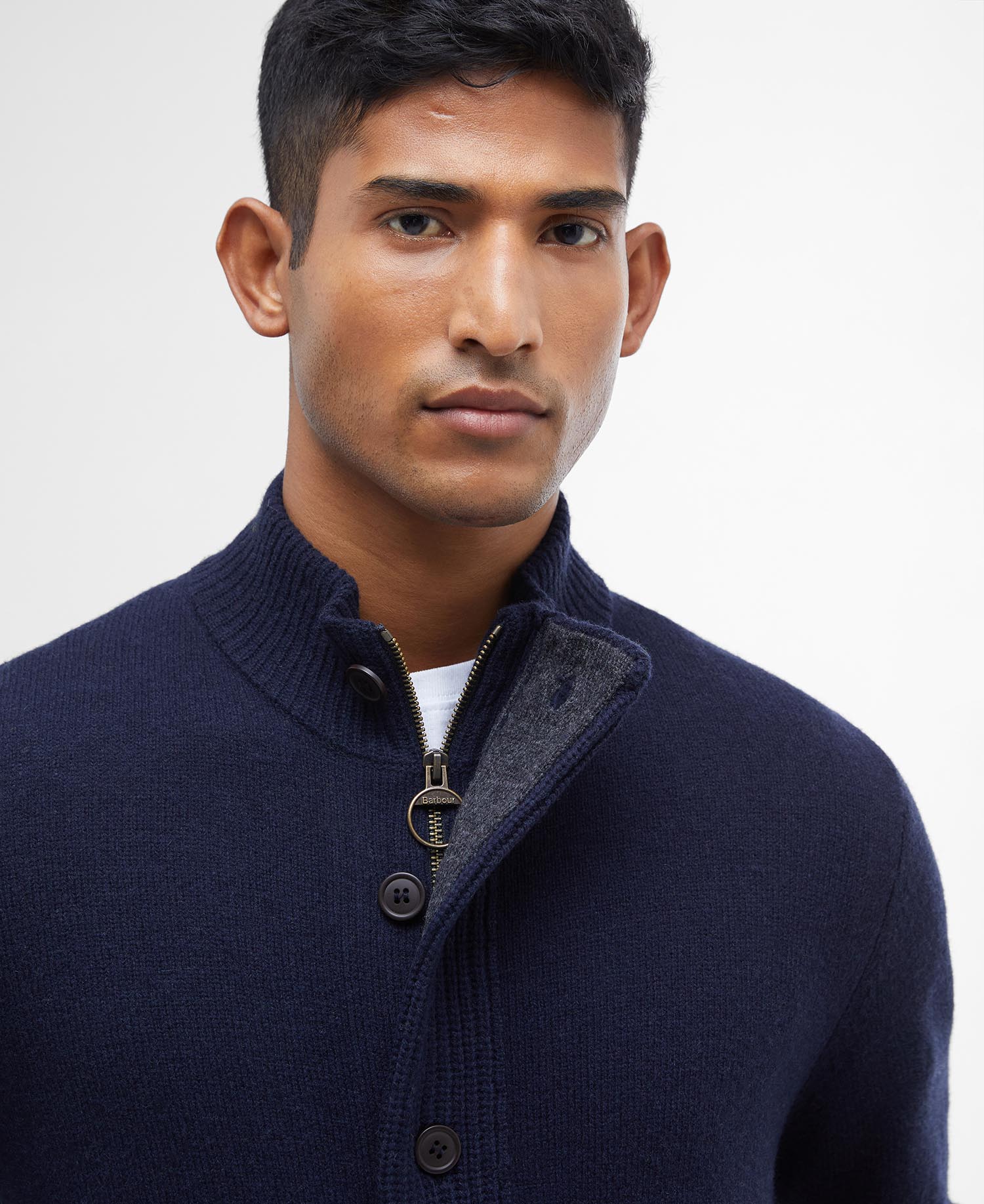 Maglione con zip MKN0731 MKN NY91 BARBOUR Navy 