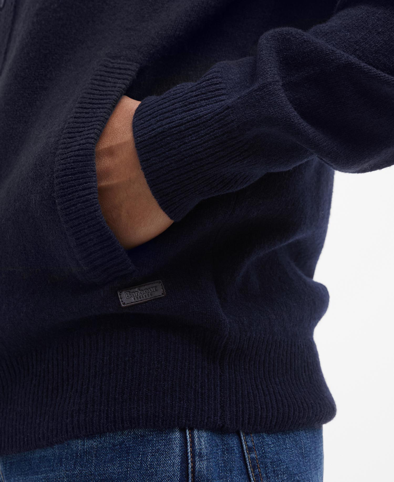 Maglione con zip MKN0731 MKN NY91 BARBOUR Navy 