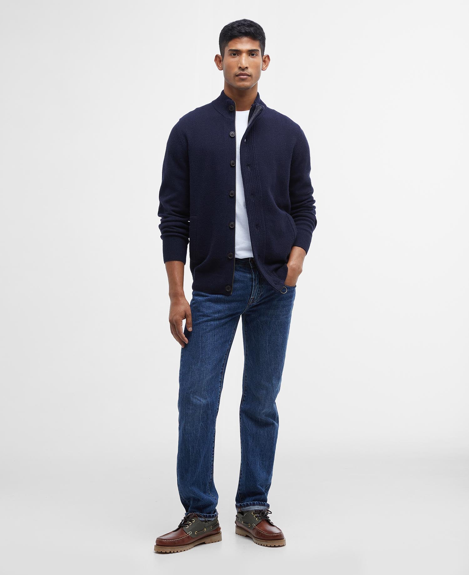 Maglione con zip MKN0731 MKN NY91 BARBOUR Navy 