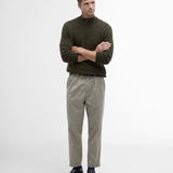 Maglia con mezza zip MKN0837 MKN OL91 BARBOUR Oliva 