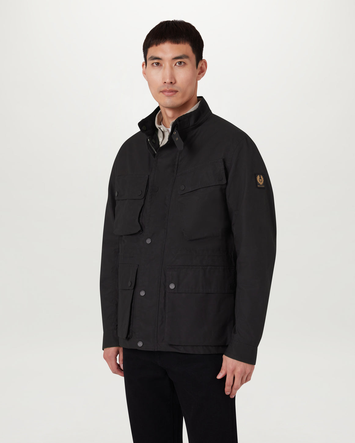 Field jacket in cotone cerato SERVICE FIELDMASTER 106016 BLACK BELSTAFF Black 