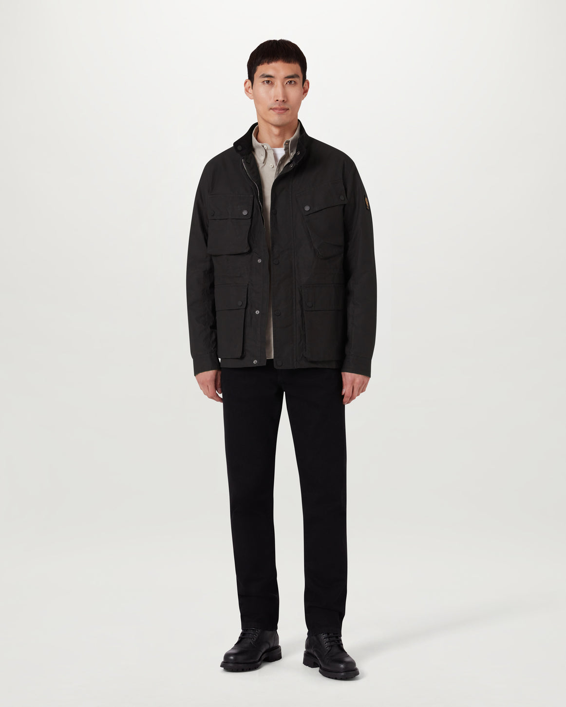 Field jacket in cotone cerato SERVICE FIELDMASTER 106016 BLACK BELSTAFF Black 