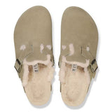 Sabot in suede con sherarliong interno BOSTON SHEARLING 1028299 TAUPE BIRKENSTOCK Taupe 