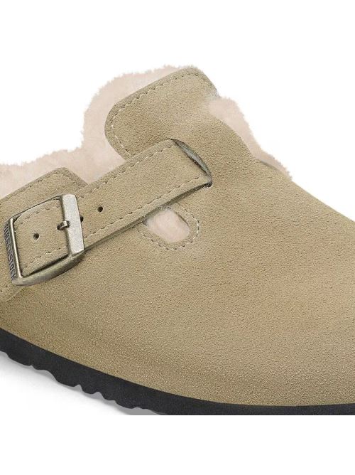 Sabot in suede con sherarliong interno BOSTON SHEARLING 1028299 TAUPE BIRKENSTOCK Taupe 