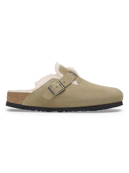 Sabot in suede con sherarliong interno BOSTON SHEARLING 1028299 TAUPE BIRKENSTOCK Taupe 