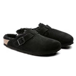 Sabot in suede con sherarliong interno BOSTON SHEARLING 259883 BLACK BIRKENSTOCK Black 