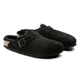 Sabot in suede con sherarliong interno BOSTON SHEARLING 259883 BLACK BIRKENSTOCK Black 