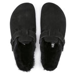 Sabot in suede con sherarliong interno BOSTON SHEARLING 259883 BLACK BIRKENSTOCK Black 