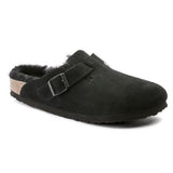 Sabot in suede con sherarliong interno BOSTON SHEARLING 259883 BLACK BIRKENSTOCK Black 