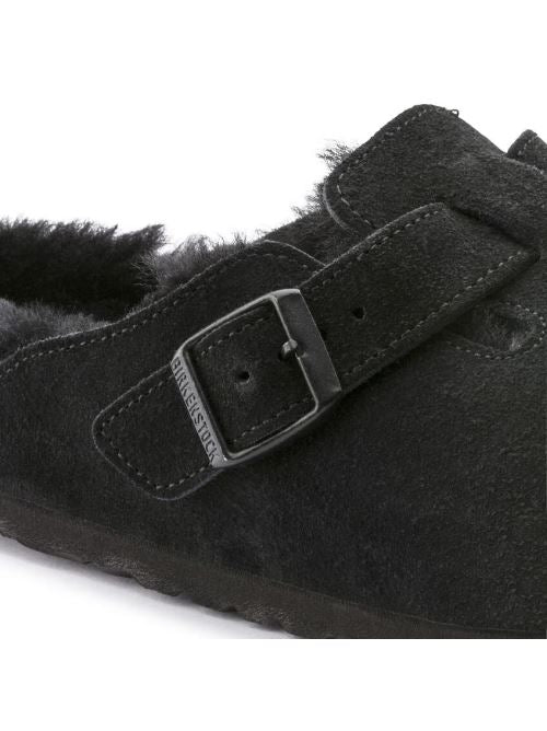 Sabot in suede con sherarliong interno BOSTON SHEARLING 259883 BLACK BIRKENSTOCK Black 