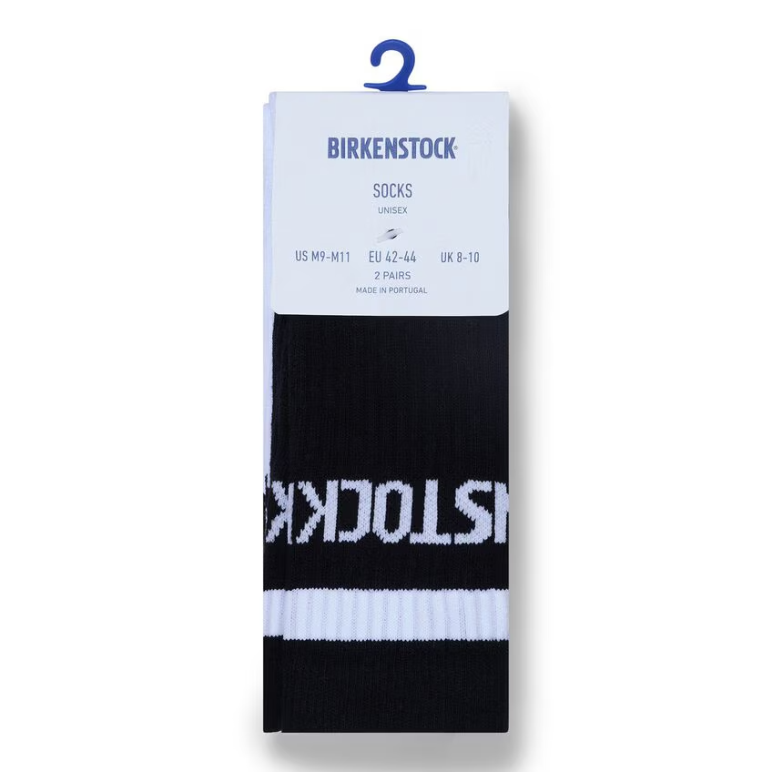 Calzino in cotone logati ( bi-pack) COTTON CREW 2-PACK 1030803 BLACK/WHITE BIRKENSTOCK Black/white 