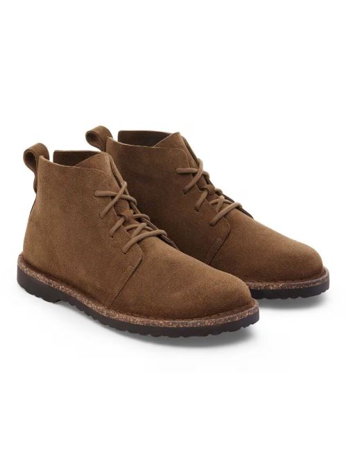 Stivale in suede allacciato UPPSALA MID 1030088 DARK TEA BIRKENSTOCK Dark tea 