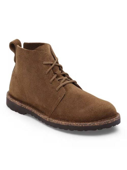 Stivale in suede allacciato UPPSALA MID 1030088 DARK TEA BIRKENSTOCK Dark tea 